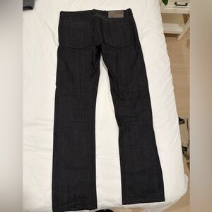 Naked & Famous Denim Black Grey Stretch Selvedge Jeans